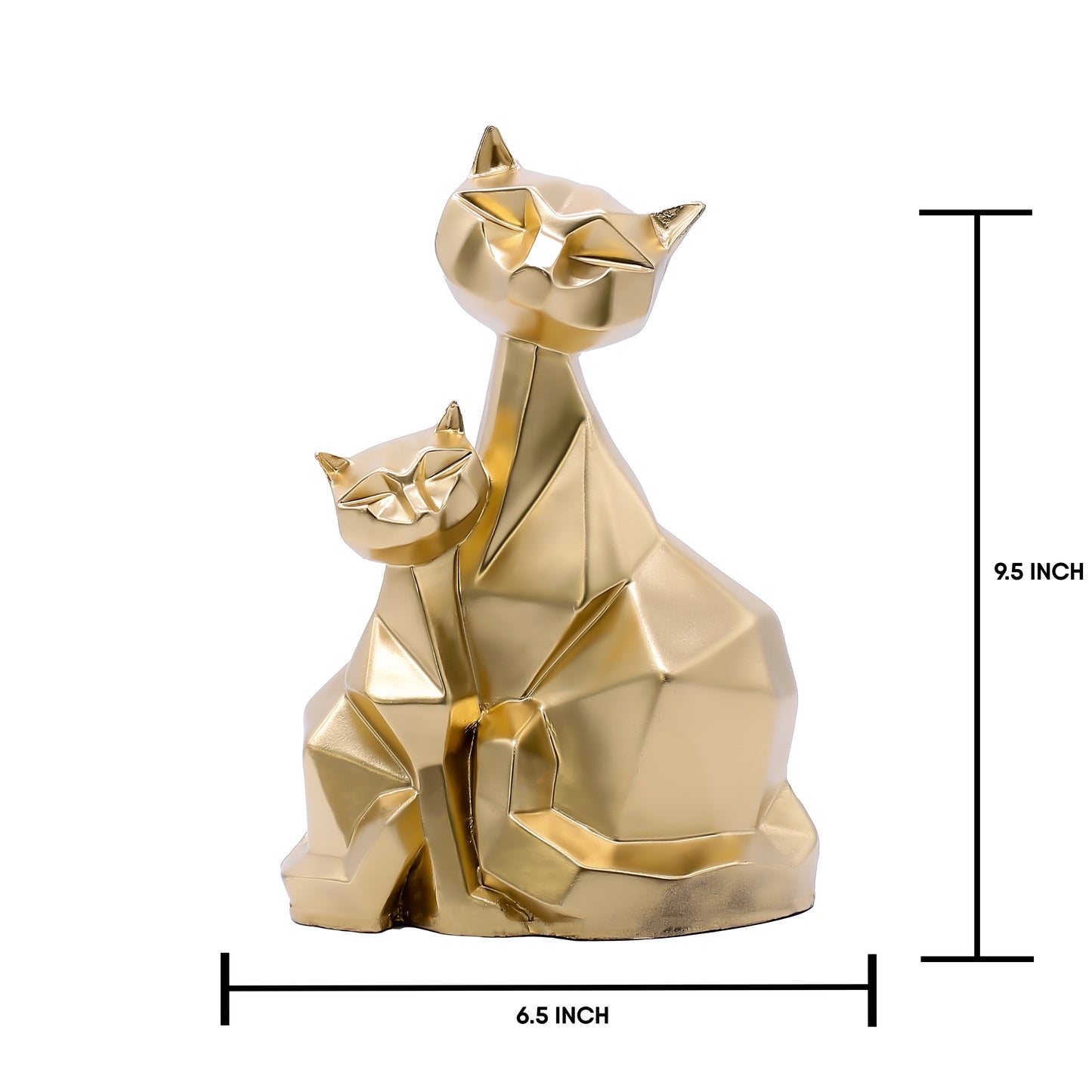 Handcrafted Cat Family Decorative Sculpture - Charming Home Decor Figurine for Living Room, Office, and Gift Ideas