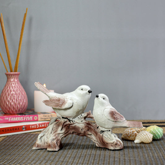 Love Birds Garden Statue, Outdoor Bird Figurine, Patio Porch Decor, Small Decorative Bird Sculpture for Indoor Outdoor Use