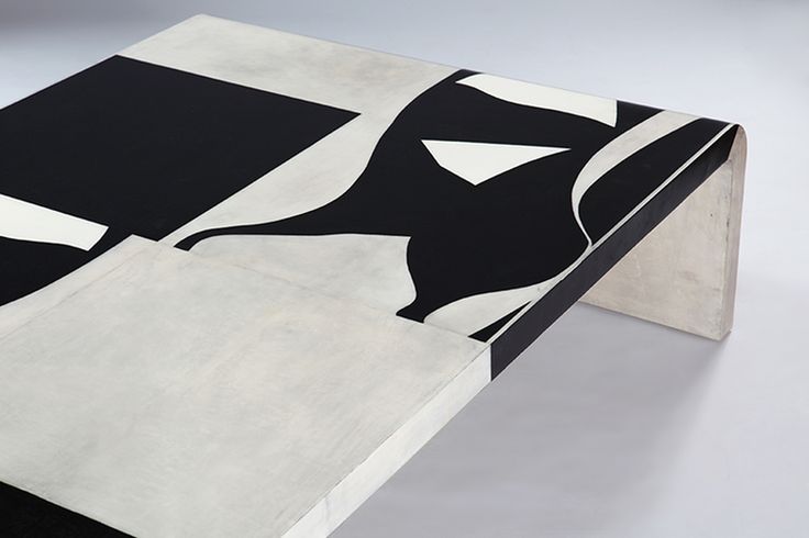 Abstract Black And White center table