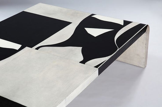 Abstract Black And White center table