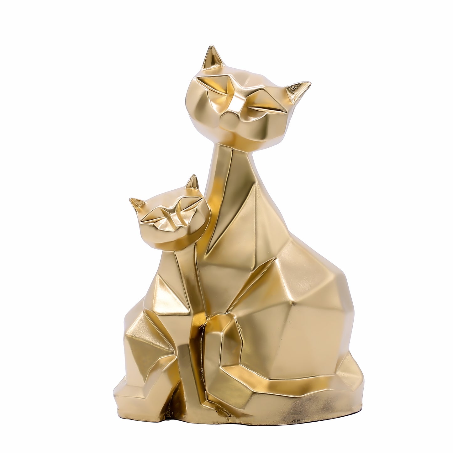 Handcrafted Cat Family Decorative Sculpture - Charming Home Decor Figurine for Living Room, Office, and Gift Ideas