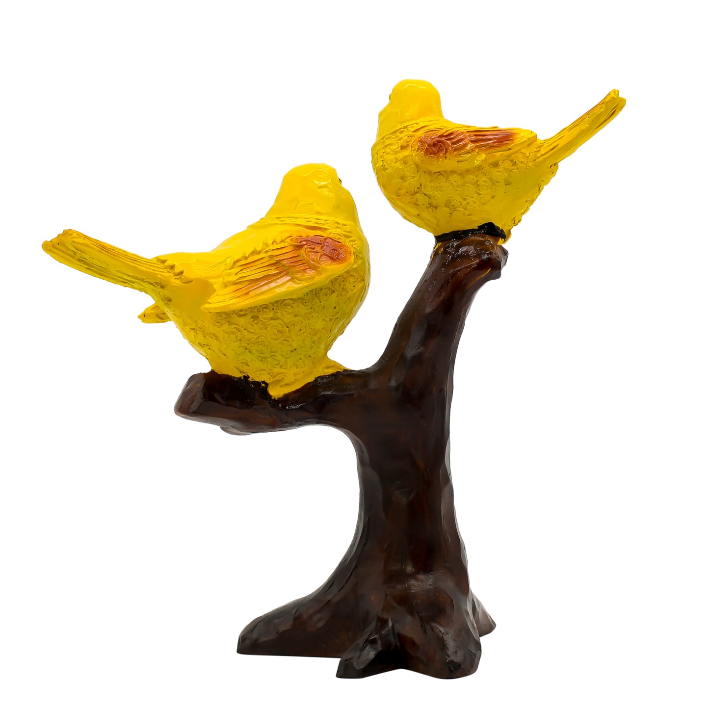 Love Birds on Tree Branch Statue, Gold Bird Figurine, Romantic Home Decor, Anniversary Gift for Couples, Living Room Bedroom Decoration