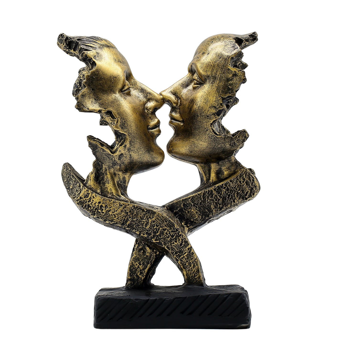 Abstract Couple Love Sculpture Polyresin Showpiece for Home Decor | Modern White Art Statue for Living Room, Bedroom & Gift