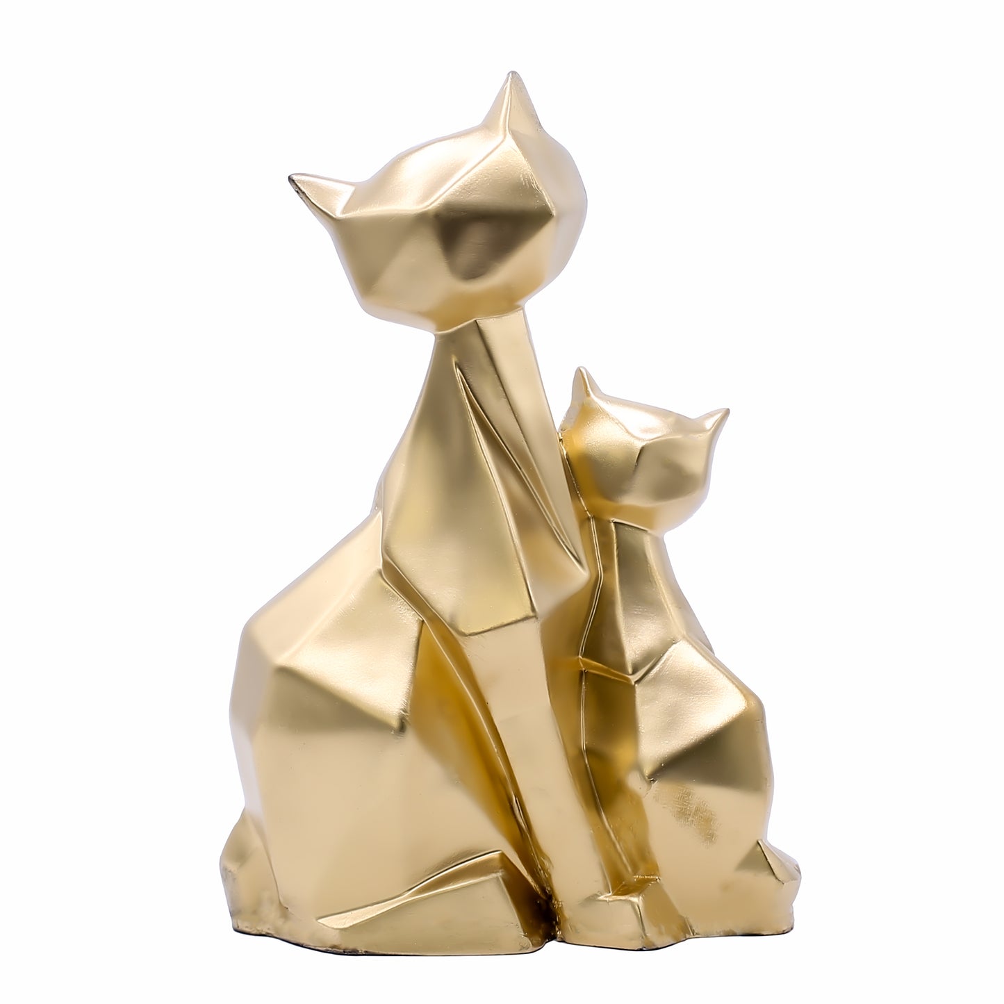 Handcrafted Cat Family Decorative Sculpture - Charming Home Decor Figurine for Living Room, Office, and Gift Ideas