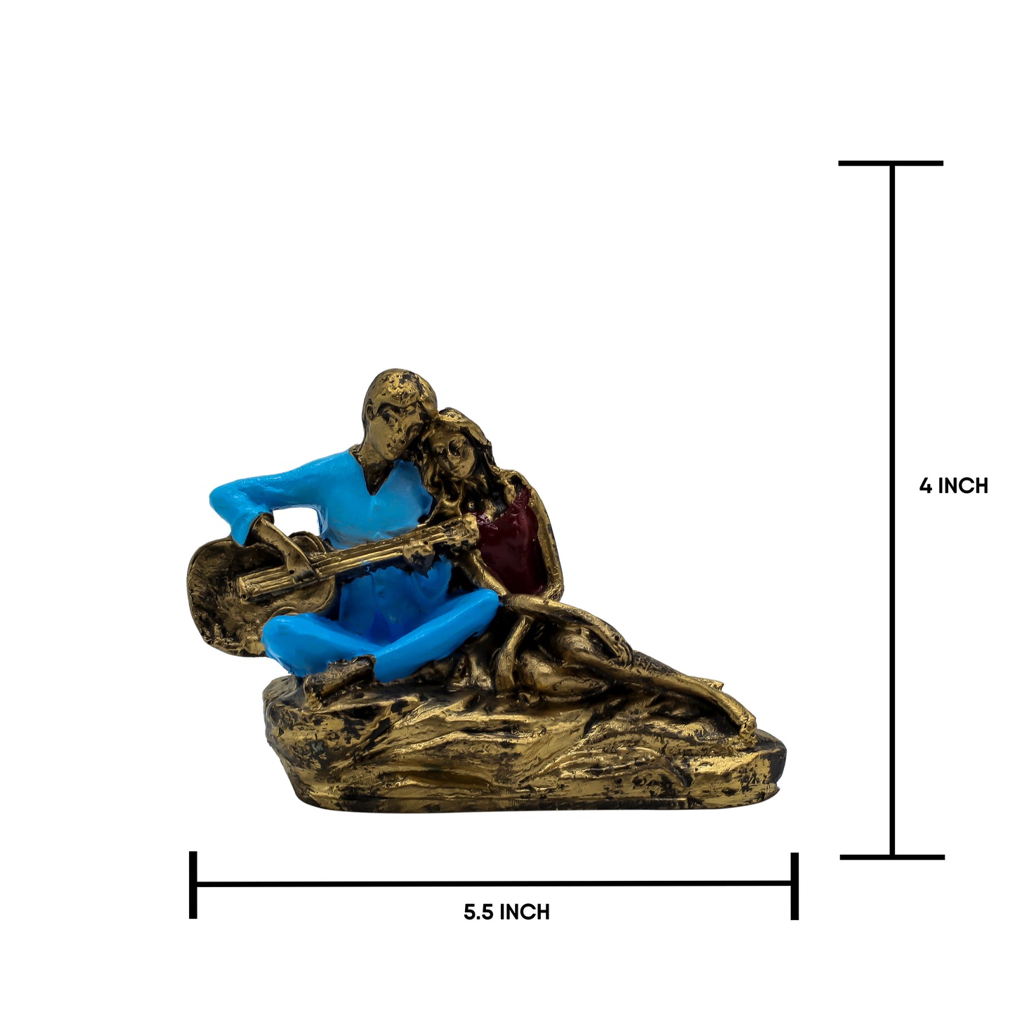Romantic Couple Showpiece for Home Dcor | Handicrafted Polyresin Love Statue Gift for Anniversary, Wedding & Housewarming