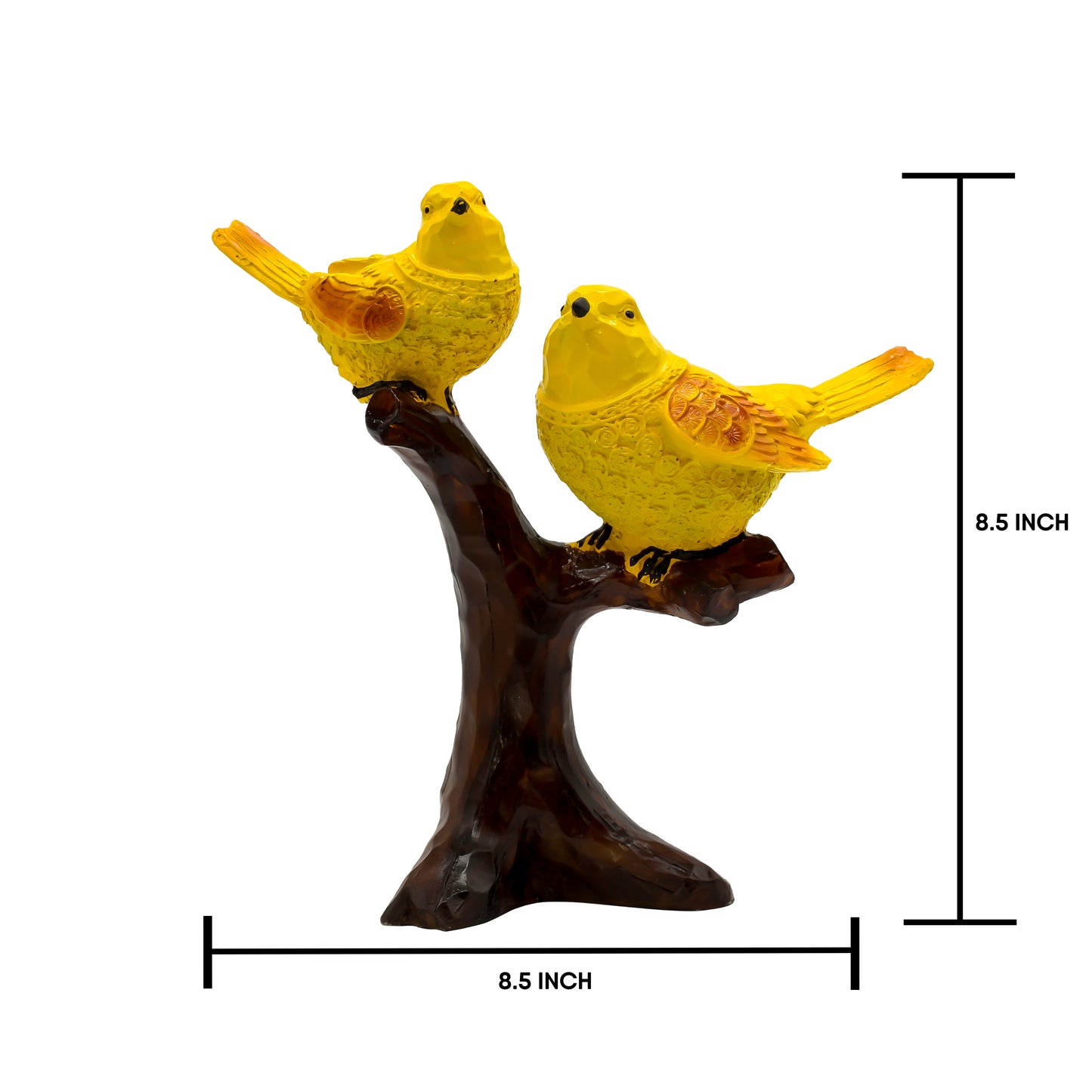 Love Birds on Tree Branch Statue, Gold Bird Figurine, Romantic Home Decor, Anniversary Gift for Couples, Living Room Bedroom Decoration