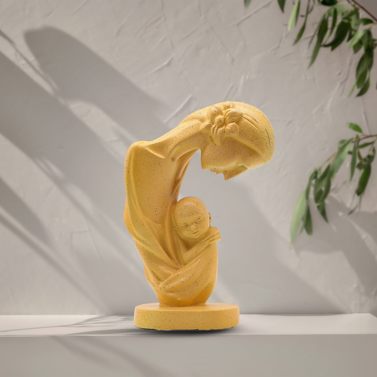 Luxury Divine Mother & Child Sculpture – Premium Polyresin Figurine for Home Decor & Mother's Day Gift