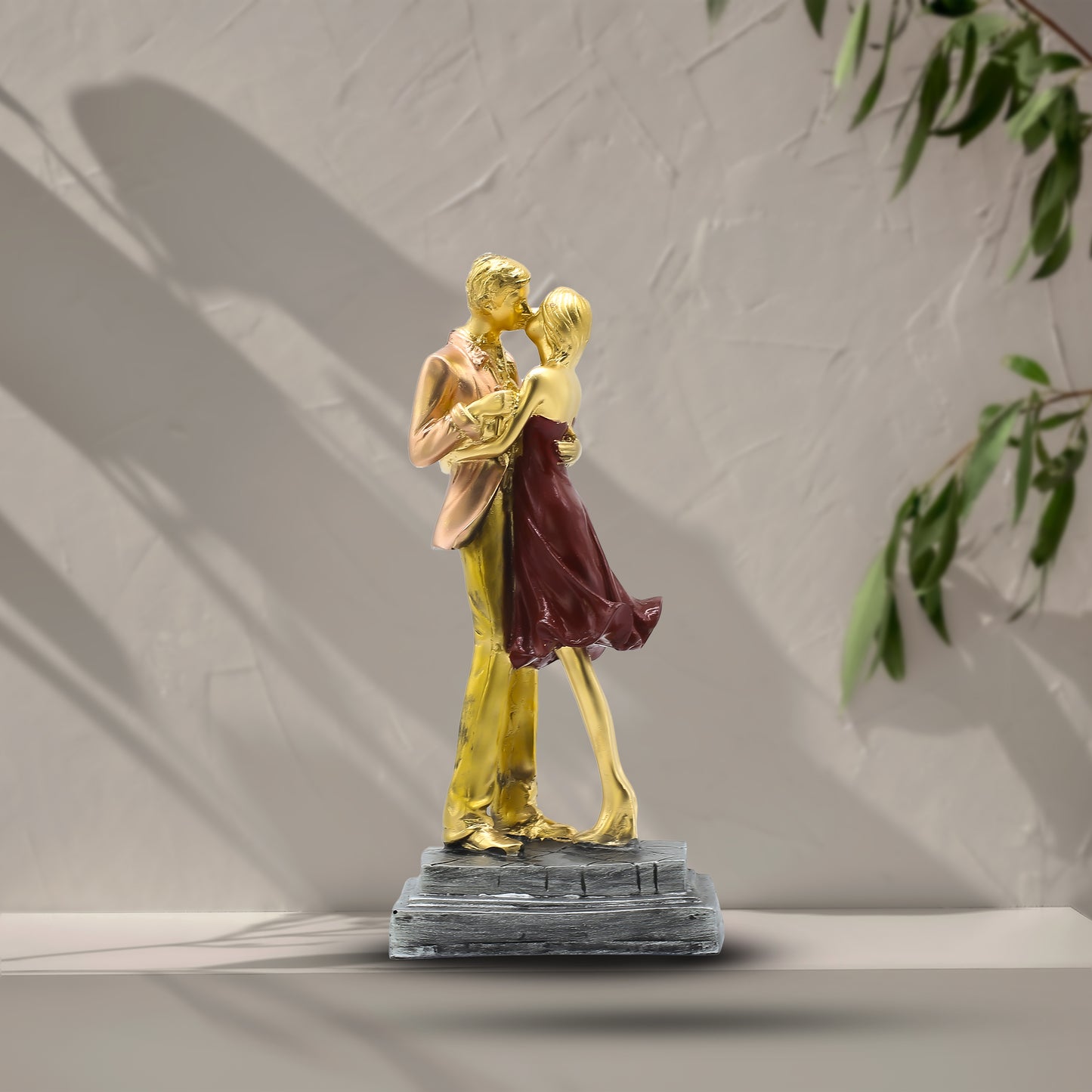 Handcrafted Resin Love Statue for Home Decor, Anniversary, Wedding Gift for Couples | Living Room & Bedroom Decor
