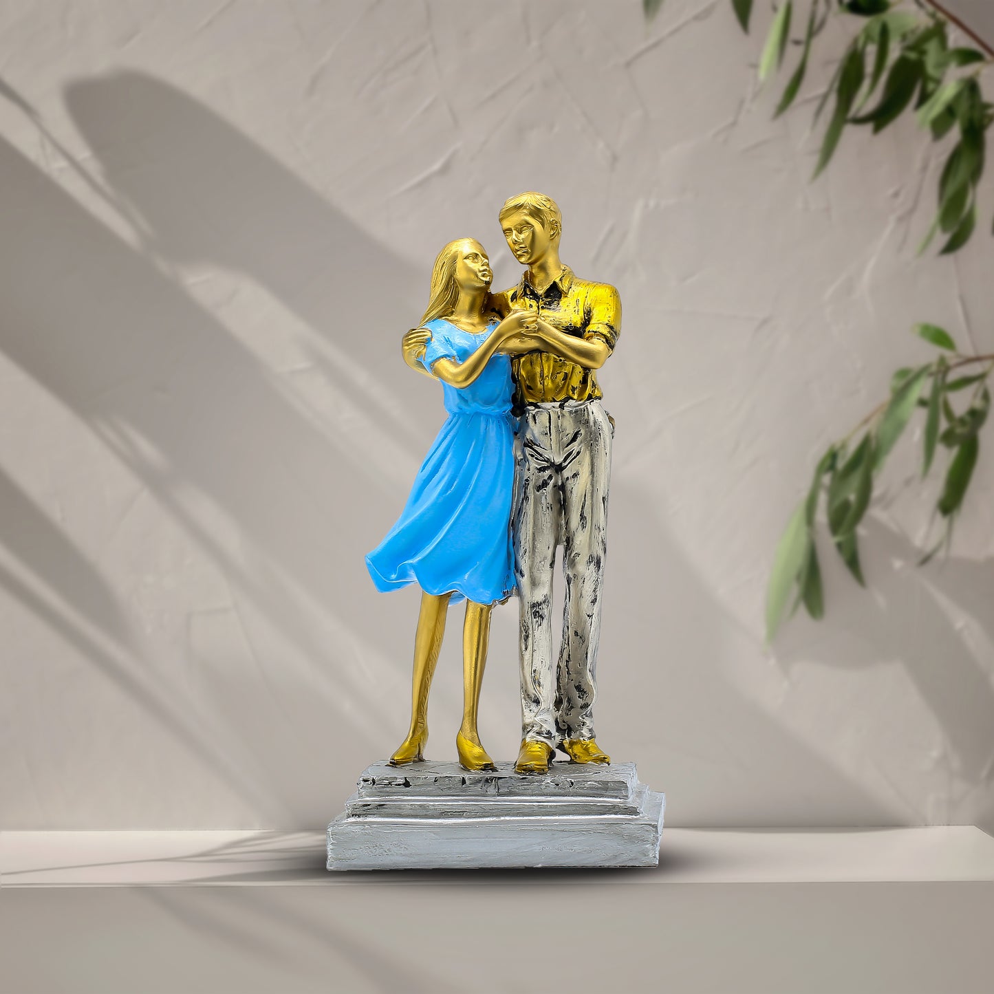 Handcrafted Resin Love Statue for Home Decor, Anniversary, Wedding Gift for Couples | Living Room & Bedroom Decor