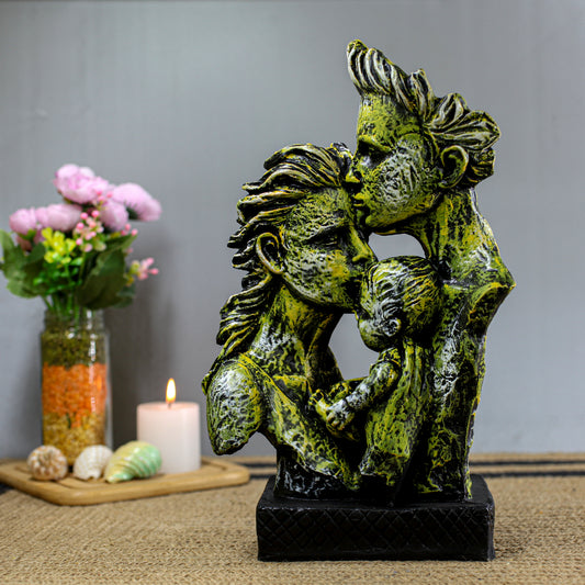 Luxury Abstract Family Figure Sculpture – Modern Polyresin Family Statue for Home Decor & Living Room Styling