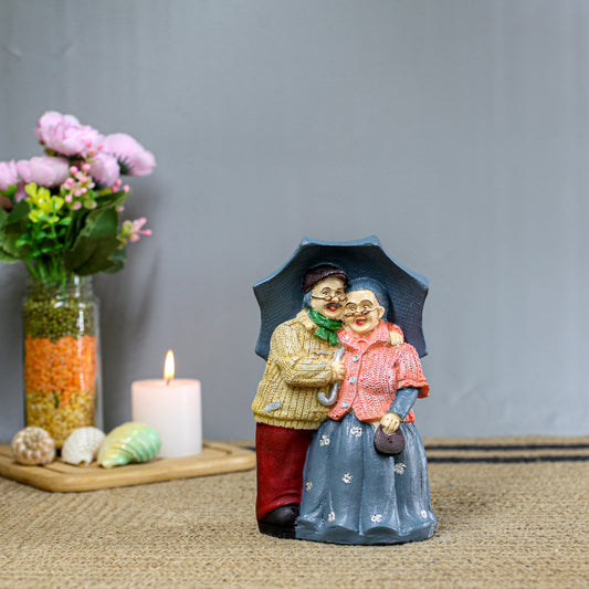 Luxury Elderly Couple Bicycle Showpiece – Premium Resin Love Figurine for Home Decor & Anniversary Gift
