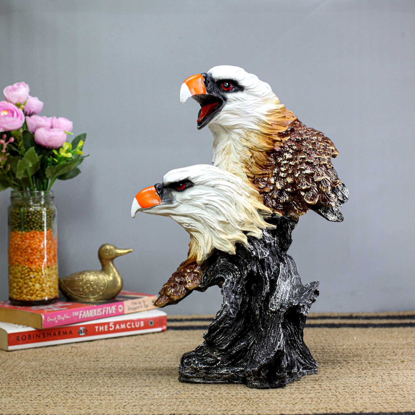 Love Birds Tree Branch Showpiece, Resin Bird Figurine, Romantic Home Decor, Anniversary Gift, Living Room Shelf Decoration