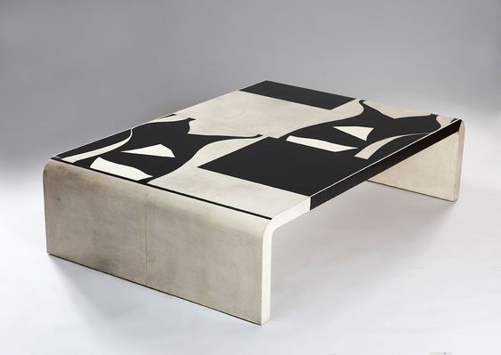Abstract Black And White center table 