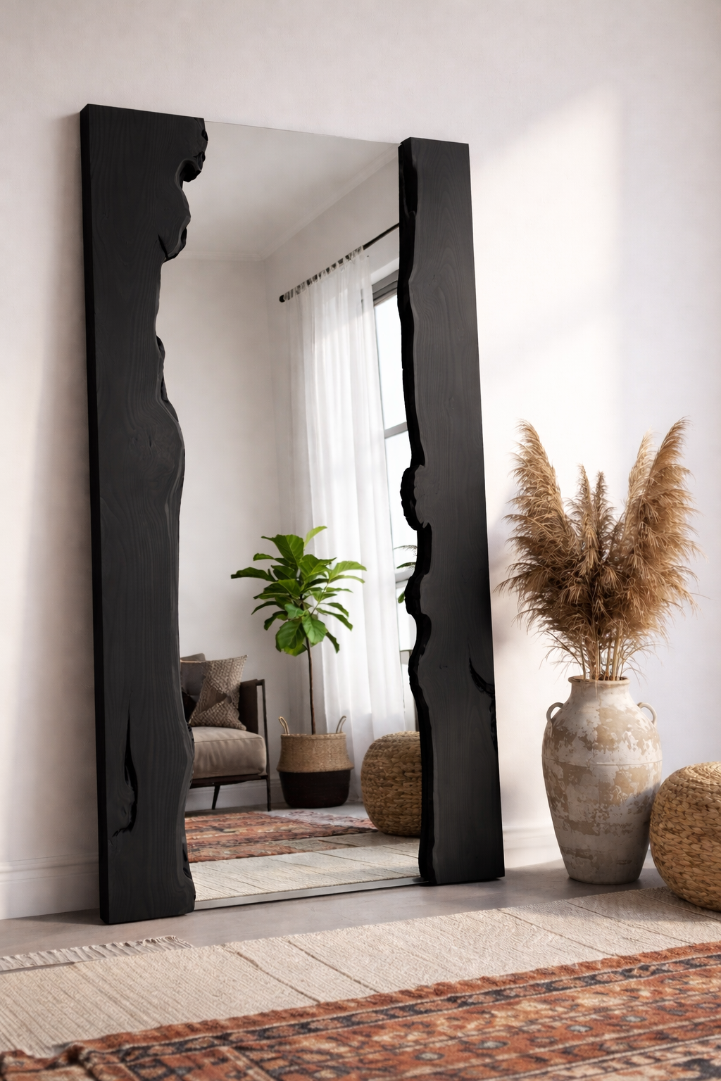 Wooden Pallate Mirror 