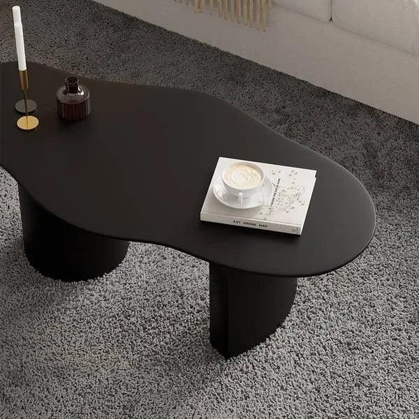 black wooden center table